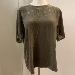 Vince Velvet Crewneck Blouse